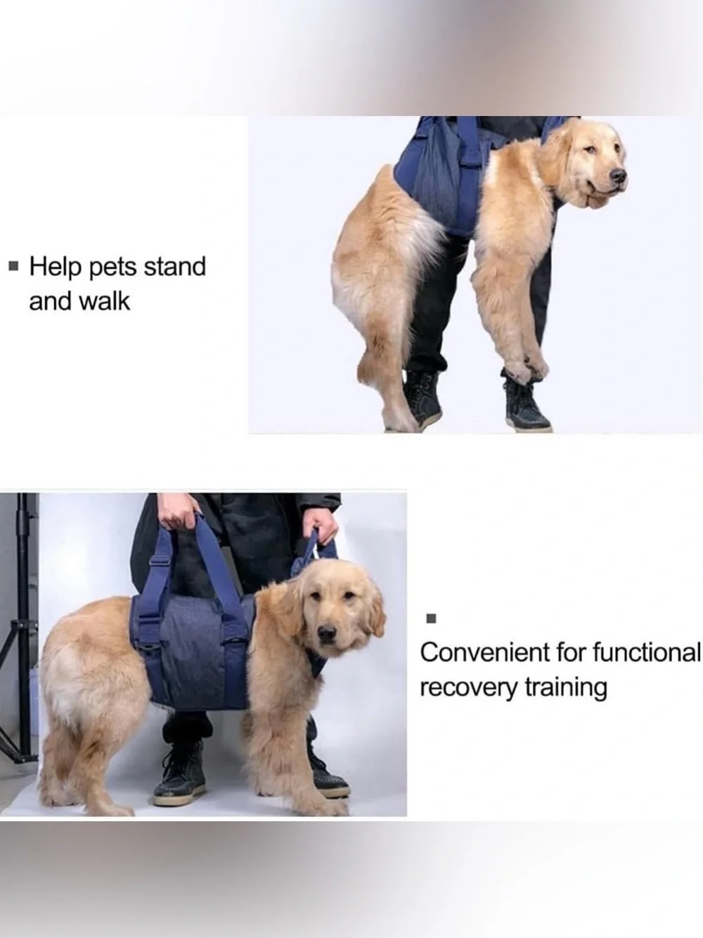 Merrymilo Dog Lift Harness Size: S Non-slip Adjustable Breathable Durable NEW Re